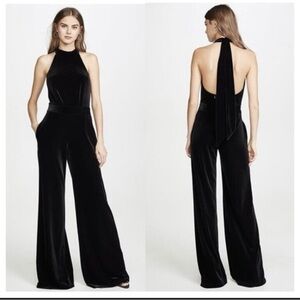 MISA NWT Black Halter Jumpsuit